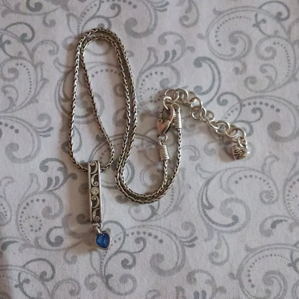Brighton "A Day Of Love" Blue Swarovski Crystal  Pendant Necklace